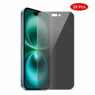 For iPhone 16 Plus JUNSUNMAY 25pcs Privacy Screen Protector Tempered Glass Film