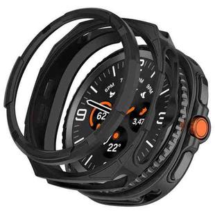 For Samsung Galaxy Watch 8 Classic / Ultra 2  Hollow Armor Protector TPU Watch Protective Case(Black)