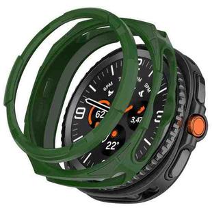 For Samsung Galaxy Watch 8 Classic / Ultra 2  Hollow Armor Protector TPU Watch Protective Case(Green)