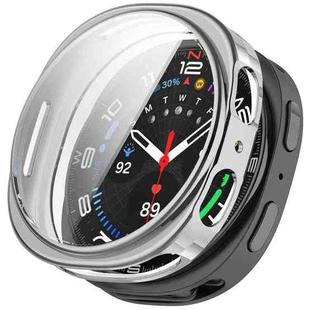 For Samsung Galaxy Watch 8 44mm All Coverage Electroplated TPU Watch Protective Case(Silver)