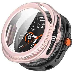 For Samsung Galaxy Watch 8 Classic / Ultra 2  Tempered Film Integrated PC Watch Case(Frosted Pink)