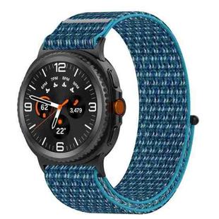 For Samsung Galaxy Watch 8 40 / 44mm Nylon Hook and Loop Fastener Watch Band(Blue)