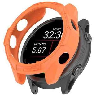 For Garmin Forerunner 570 42mm Hollow Armor Half Coverage TPU Watch Protective Case(Orange)