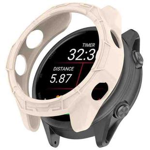 For Garmin Forerunner 570 42mm Hollow Armor Half Coverage TPU Watch Protective Case(Starlight)