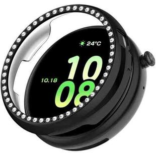 For Honor Watch Fit Single Row Diamond Half Coverage Hollow TPU Watch Case(Black)
