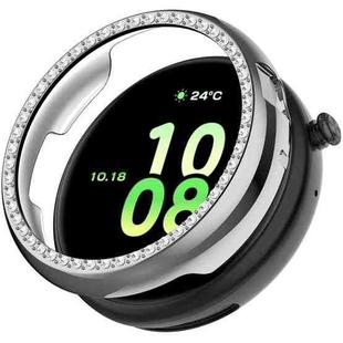 For Honor Watch Fit Single Row Diamond Half Coverage Hollow TPU Watch Case(Silver)