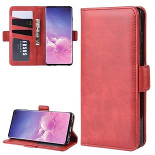 Wallet Stand Leather Cell Phone Case for Galaxy S10，with Wallet & Holder & Card Slots(Red)