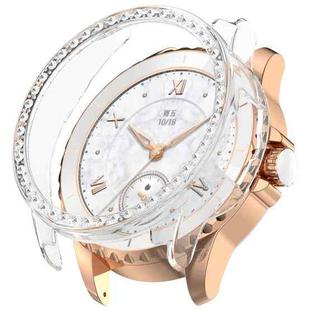 For Honor ROSSINI 2e Single Row Diamond Half Coverage Hollow TPU Watch Case(Transparent)
