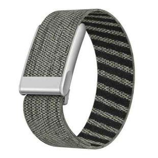 For WHOOP 5.0 Electrocardiogram Elastic Force Decorative Design Nylon Watch Band(Gray Green)