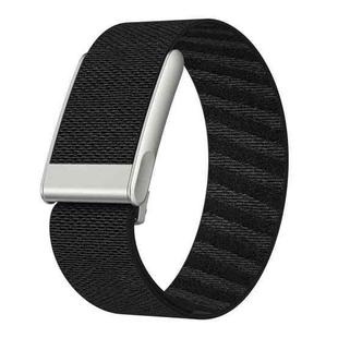 For WHOOP 5.0 Electrocardiogram Elastic Force Decorative Design Nylon Watch Band(Black)