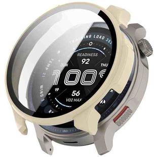 For Amazfit Balance 2 Tempered Film Integrated PC Watch Protective Case(Ivory White)