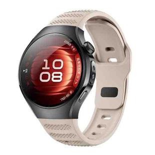 For Huawei Watch 5 46mm Dot Texture Reverse Buckle Silicone Watch Band(Starlight)