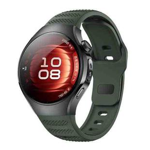For Huawei Watch 5 46mm Dot Texture Reverse Buckle Silicone Watch Band(Green)