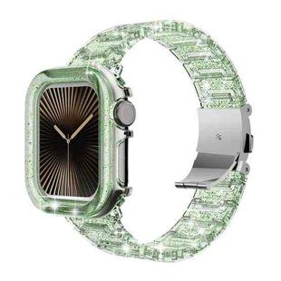 For Apple Watch 40mm / 41mm Chameleon PC Case Epoxy Resin Watch Band(Color Changing Green)