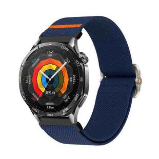 22mm Universal Mechanical Drip Elastic Nylon Watch Band(Navy Blue)