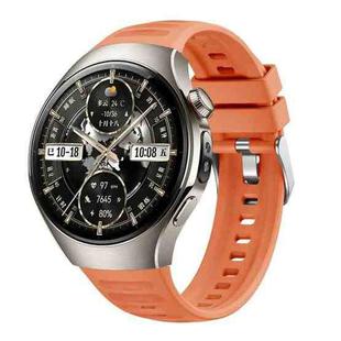 For Huawei Watch 5 46mm Corrugated Silicone Watch Band(Orange)