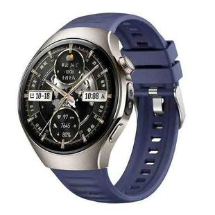 For Huawei Watch 5 46mm Corrugated Silicone Watch Band(Dark Blue)
