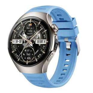 For Huawei Watch 5 46mm Corrugated Silicone Watch Band(Blue)