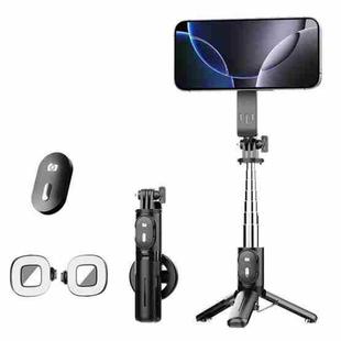 P08Y Pro F2 Portable Travel Selfie Stick Tripod Mini MagSafe Phone Stand with Remote Control and Fill Lights(Black)