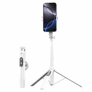 P160 Portable MagSafe Phone Selfie Stick Tripod With Magnetic Phone Clip(White)