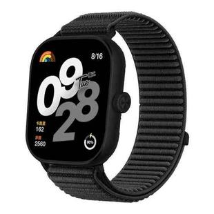 For Redmi Watch 5 / Watch 4 Woven Nylon Hook And Loop Fastener Watch Band(Black)