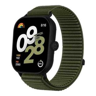 For Redmi Watch 5 / Watch 4 Woven Nylon Hook And Loop Fastener Watch Band(Spruce Green)