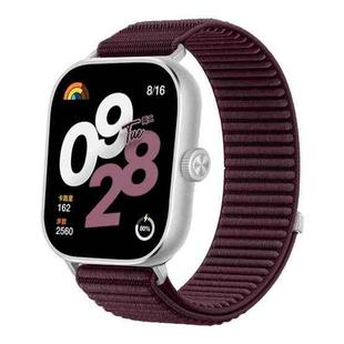 For Redmi Watch 5 / Watch 4 Woven Nylon Hook And Loop Fastener Watch Band(Plum)