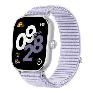 For Redmi Watch 5 / Watch 4 Woven Nylon Hook And Loop Fastener Watch Band(Hyacinth Purple)