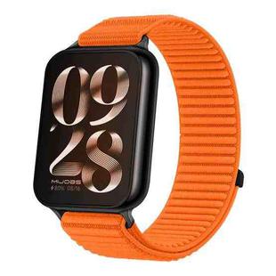 For Xiaomi Smart Band 9 Pro / 8 Pro Woven Nylon Hook And Loop Fastener Watch Band(Orange)