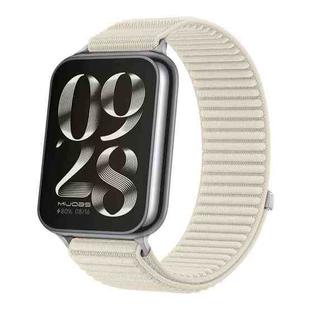 For Xiaomi Smart Band 9 Pro / 8 Pro Woven Nylon Hook And Loop Fastener Watch Band(Starlight)