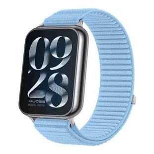 For Xiaomi Smart Band 9 Pro / 8 Pro Woven Nylon Hook And Loop Fastener Watch Band(Island Blue)
