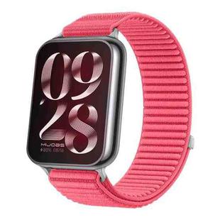 For Xiaomi Smart Band 9 Pro / 8 Pro Woven Nylon Hook And Loop Fastener Watch Band(Red)