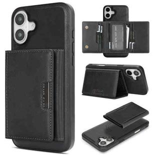 For iPhone 17 Kalebol Strong Magnetic MagSafe Tri-Fold Wallet Leather Phone Case(Black)