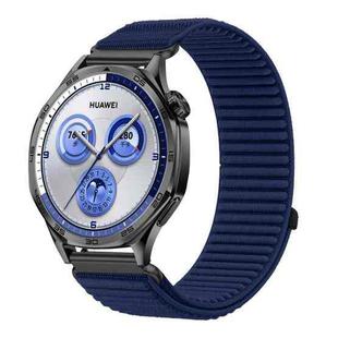 18mm Woven Nylon Hook And Loop Fastener Watch Band(Azure)