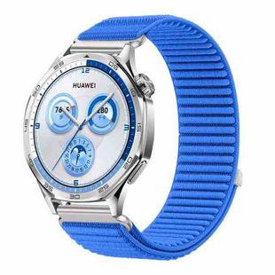 18mm Woven Nylon Hook And Loop Fastener Watch Band(Klein Blue)