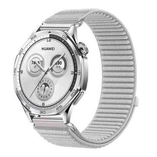 18mm Woven Nylon Hook And Loop Fastener Watch Band(Gray)