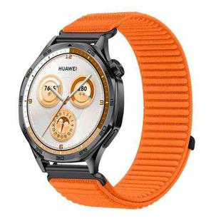22mm Woven Nylon Hook And Loop Fastener Watch Band(Orange)