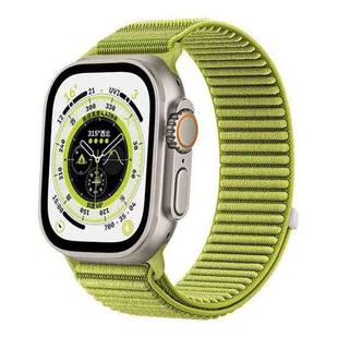 For Apple Watch 46mm / 49mm / 45mm / 44mm Wild Mountain Texture Woven Nylon Watch Band(Wilderness Green)