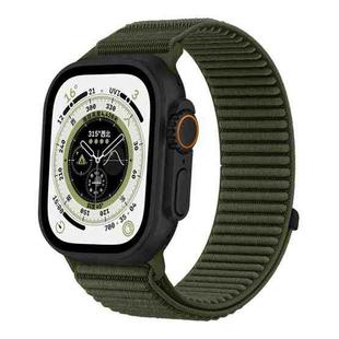 For Apple Watch 46mm / 49mm / 45mm / 44mm Wild Mountain Texture Woven Nylon Watch Band(Spruce Green)