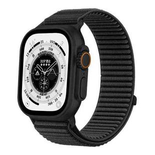 For Apple Watch 42mm / 41mm / 40mm / 38mm Wild Mountain Texture Woven Nylon Watch Band(Black)