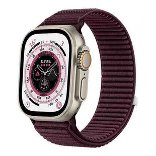 For Apple Watch 42mm / 41mm / 40mm / 38mm Wild Mountain Texture Woven Nylon Watch Band(Plum)