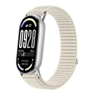 For Xiaomi Smart Band 10 / 9 / 8 Woven Nylon Hook And Loop Fastener Watch Band(Starlight)