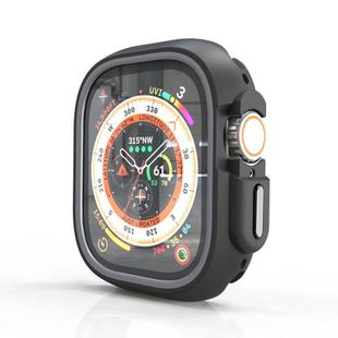 For Apple Watch Ultra 49mm  Two-Color Half Wrap PC Protective Case(Gray)