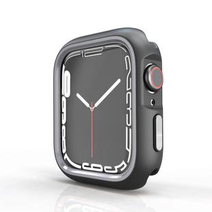 For Apple Watch 44mm / 45mm Two-Color Half Wrap PC Protective Case(Gray)