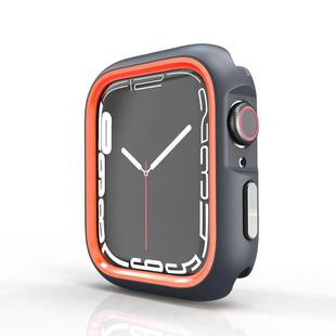 For Apple Watch 44mm / 45mm Two-Color Half Wrap PC Protective Case(Orange)