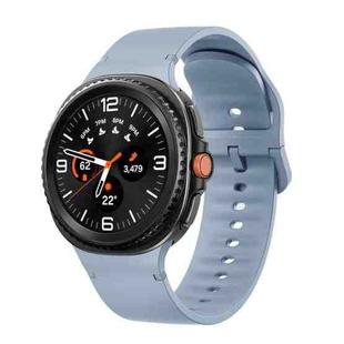 For Samsung Galaxy Watch 8 40mm / 44mm Solid Color Stitched Silicone Watch Band, Size:S(Jewel Blue)