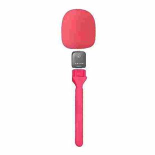 XWJ70 Portable Wireless Microphone Boom Professional Interview Recording Microphone Handheld Stick(Pink)