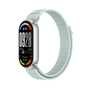 For Xiaomi Smart Band 10 / 9 / 8 Tail Style Nylon Hook And Loop Fastener Watch Band(Light Green)