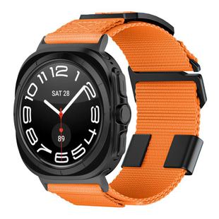 For Samsung Galaxy Watch Ultra 47mm Kalebol Braided Nylon Sport Watch Band(Orange)