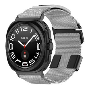 For Samsung Galaxy Watch Ultra 47mm Kalebol Braided Nylon Sport Watch Band(Gray)